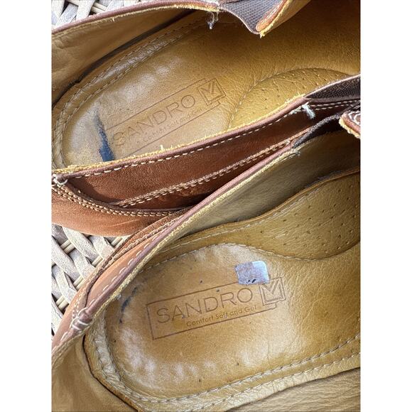 Sandro Moscoloni Easy Leather Venetian Loafer Shoes Men's Brown Size US 13 - Picture 13 of 16